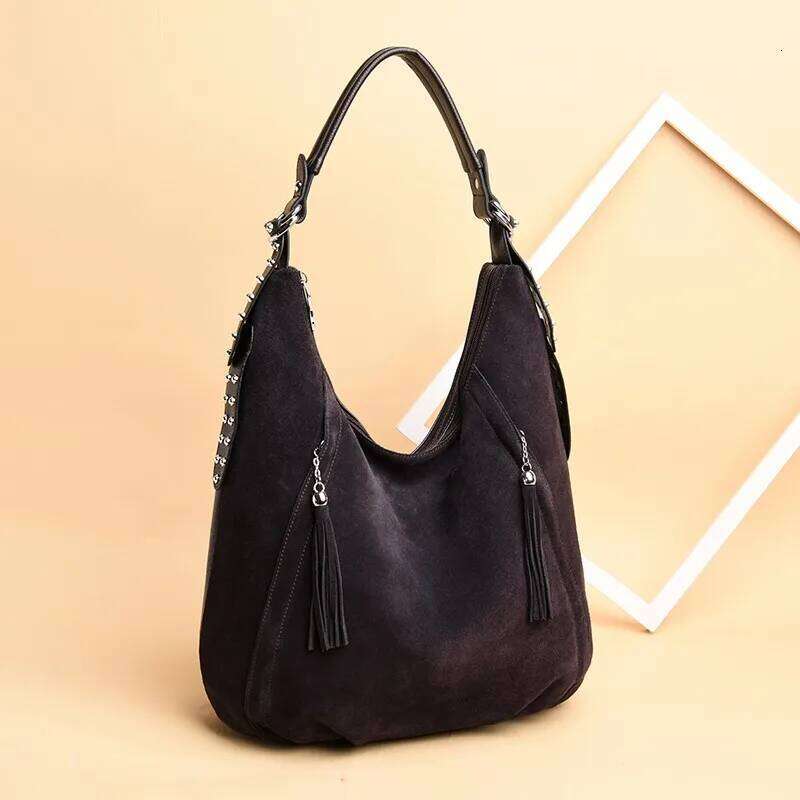 High Quality Soft Genuine Suede Women Tote Bags Large Capacity Female Shoulder Crossbody Bag Luxury Handbags Purses A Main XIU LAI SI