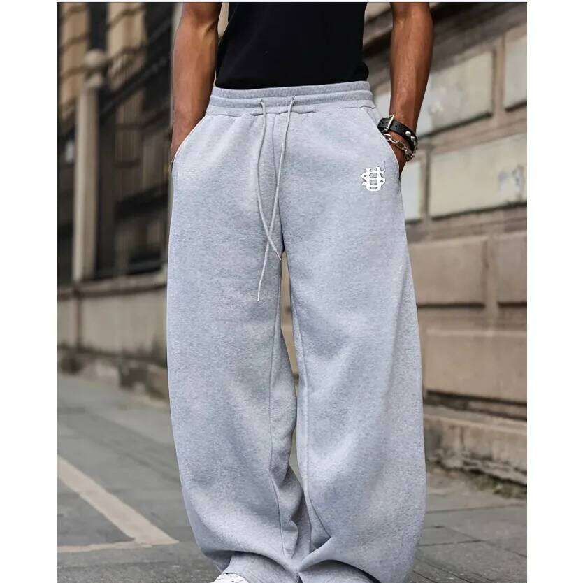 American Knife Street Printed Wide-leg US Dollar Logo Sports Long Pants, Cool and Trendy Autumn Men's Gifts
