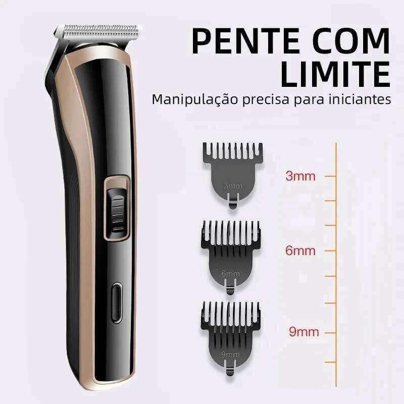 Kemei KM-418 Waterproof Clipper Rechargeable Electric Barber Trimmer Professional Cordless Hair Cutting Machine For Men C260312