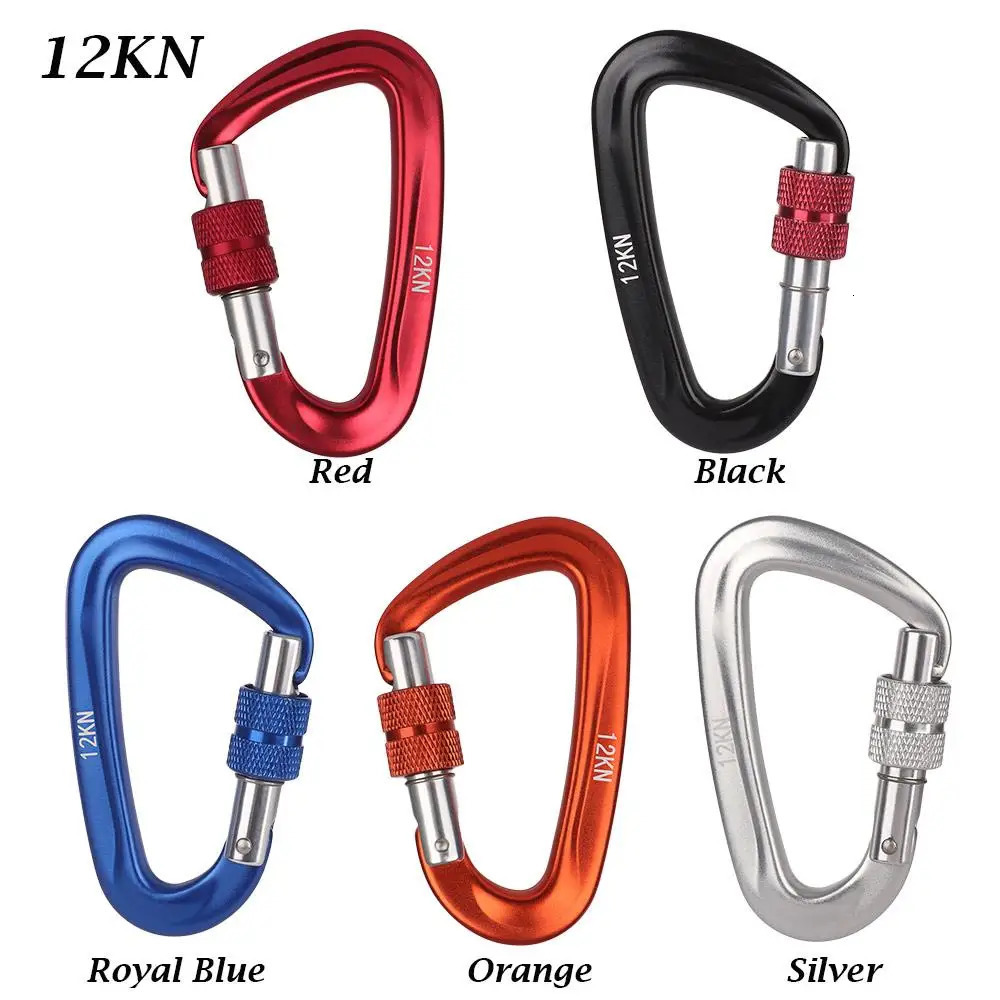 D Shape Accessories Professional Carabiner Security Master Lock Mountaineering Protective Equipment Climbing Key Hooks 260228