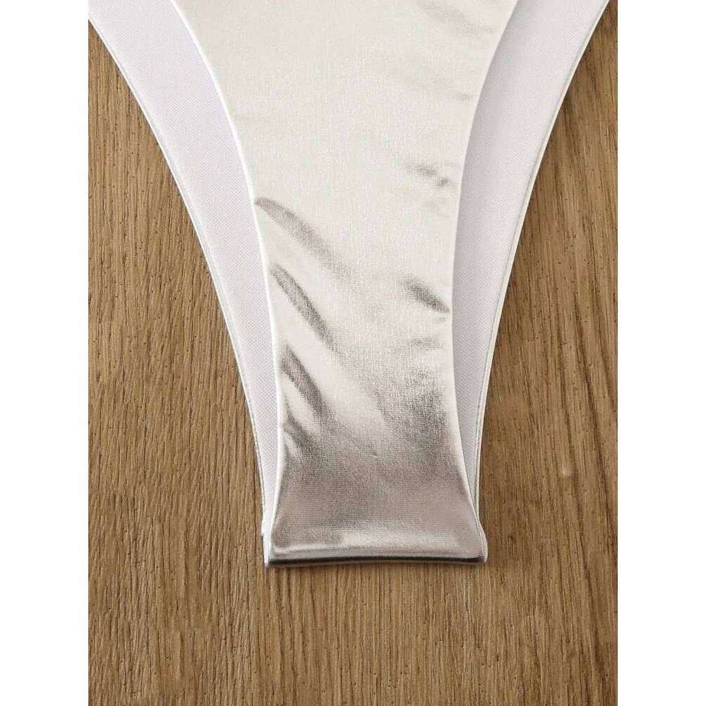 Bikini Women Swimsuit 2026 New Gold Halter Lace Bikinis Set Sexy Swimwear Cover Up Two Piece Beach Bathing Suit Female Y260303