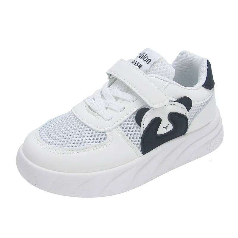 Boys Tennis Non-slip Soft Sole White Students Mesh Breathable 2025 New Fashion Kids Running Shoes H260312