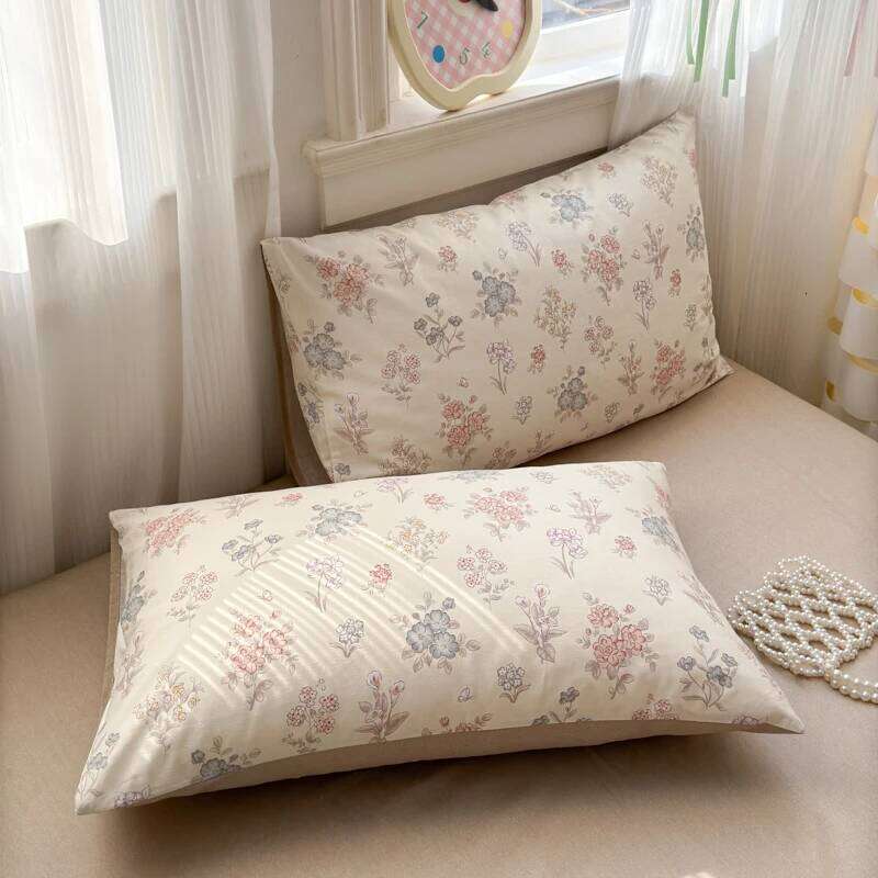 100% Cotton Duvet Cover Set with 2 Pillowcases - Floral Design, Elegant & Breathable Bedding Set, Multiple Sizes H260312