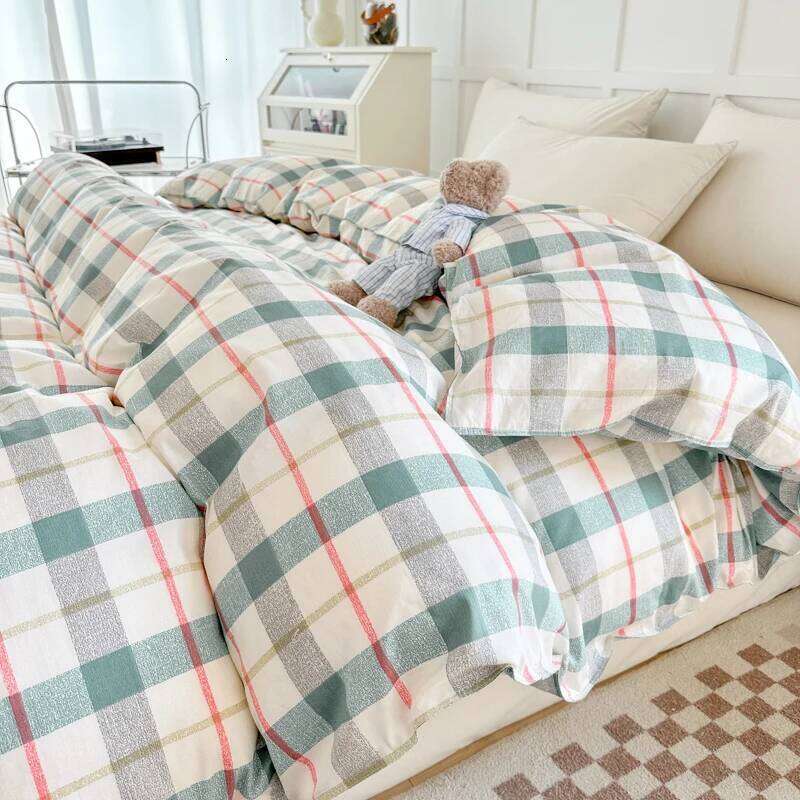 1pc 100% Pure Cotton Duvet Queen/King Size Striped Quilt Double housse de couette Single Bed Cover for Kids H260312