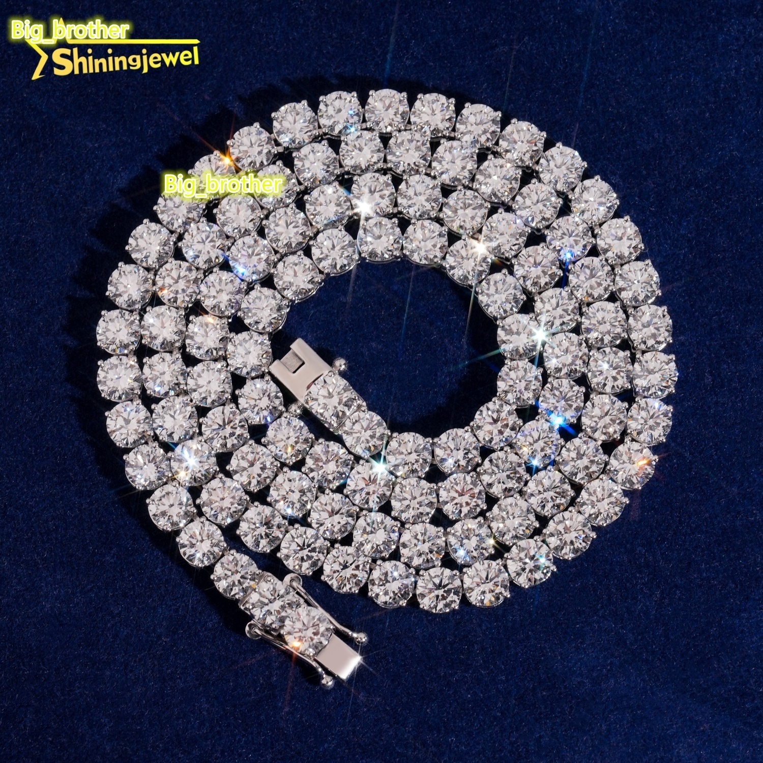 Top Quality Factory Direct Hip Hop Style Hot Sale 5mm 10k Real Gold Lab Grown Diamond Tennis Chain