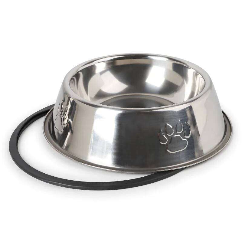 Quality Paw Stainless Steel Bowl Feeder Skidproof Anti-ant Shape Cat Dog Bowls Food Accessories Pet Supplies 6 Sizes 26Y0312
