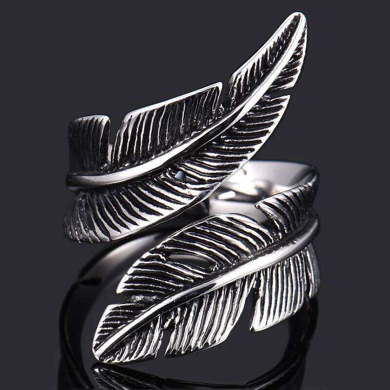 New Arrivals 925 Sterling Silver for Women Feather Ring Fashion sterling-silver-jewelry H260312