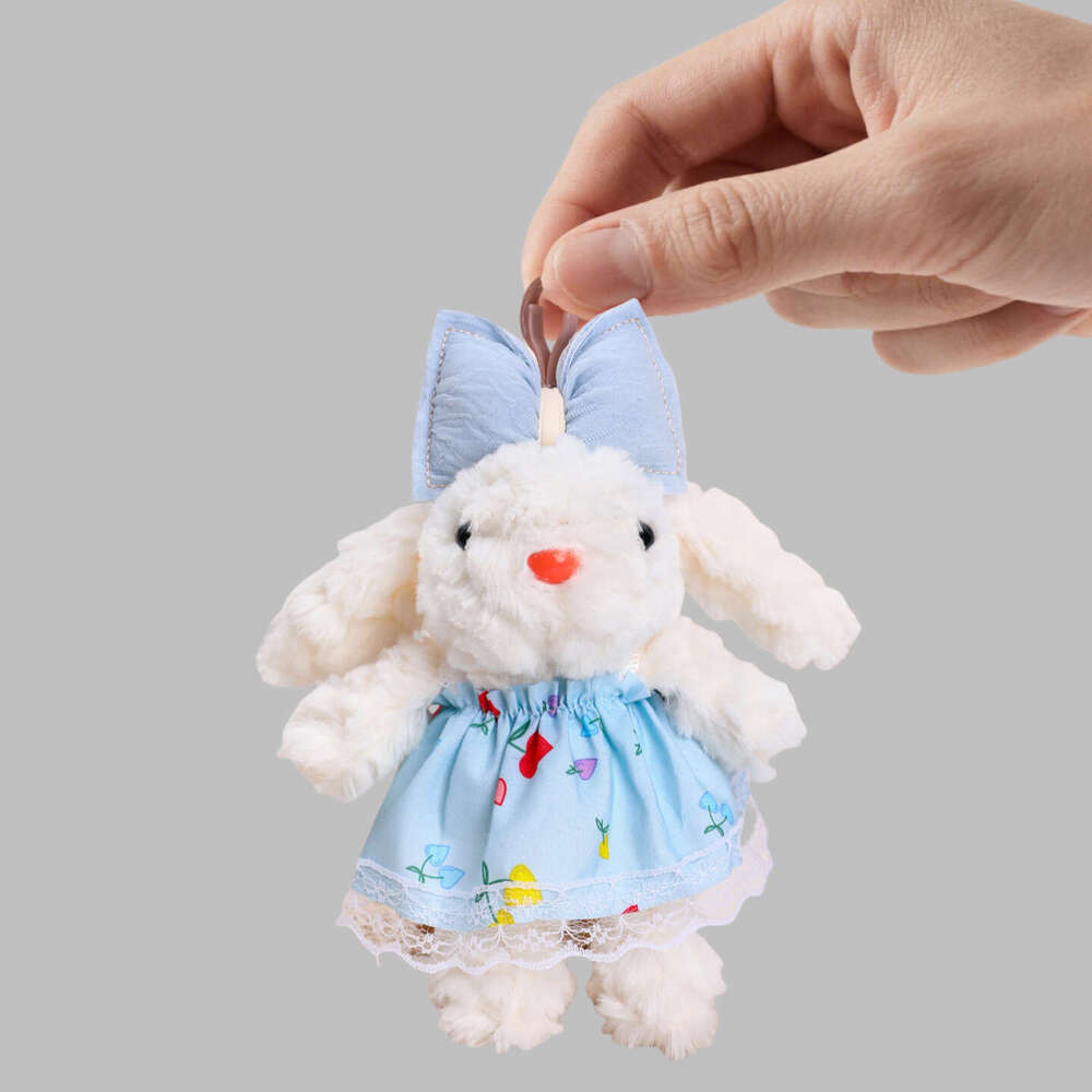 Lop-eared Bunny Plush Toy, Long-eared Rabbit Doll, Cute Bag Pendant, Keychain, Douyin Strawberry Bear