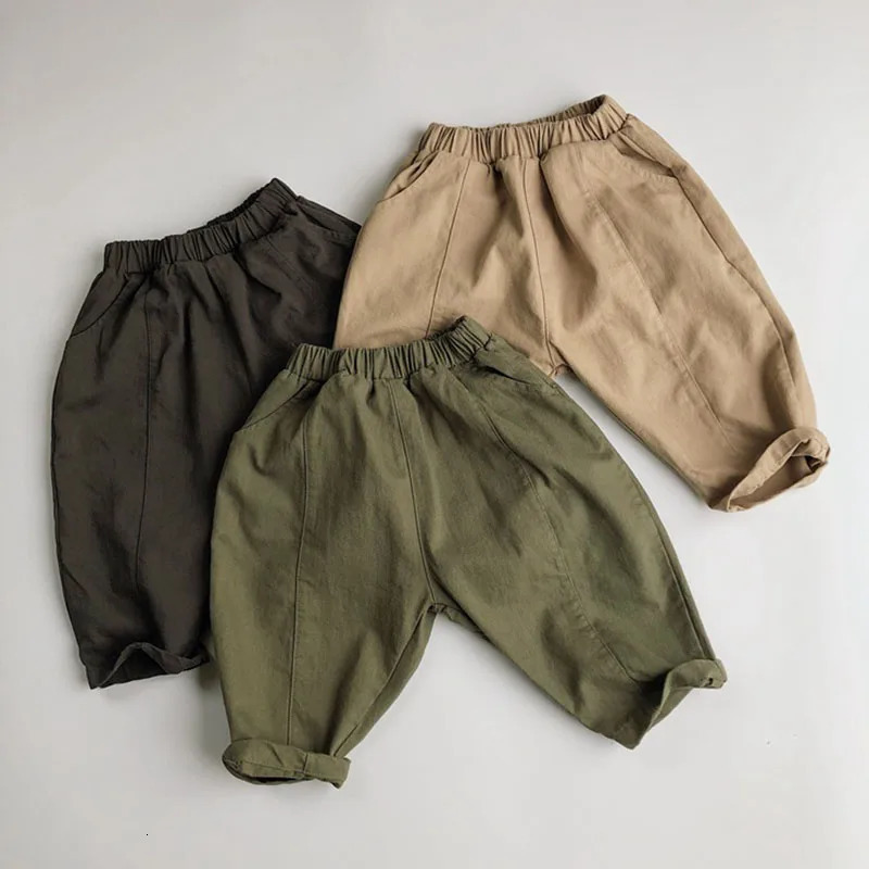 Korean Spring Autumn Kids Boys Girls Loose Pants Childrens Clothing Casual Pant Baby Children Turnip 260311