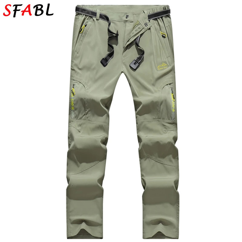 SFABL 5XL Summer Quick Dry Hiking Pants Men Stretch Waterproof Tactical Pants Zipper Pockets Trousers Lightweight Fishing Pants 260311