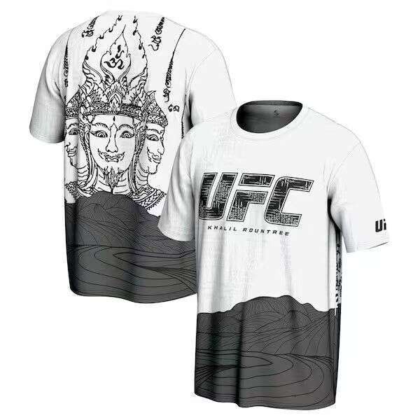 2026 New Men's T-Shirt 3D Printed UFC Wrestling Training Wear European And American Youth Sports Round Neck Short Sleeve WKERSIY