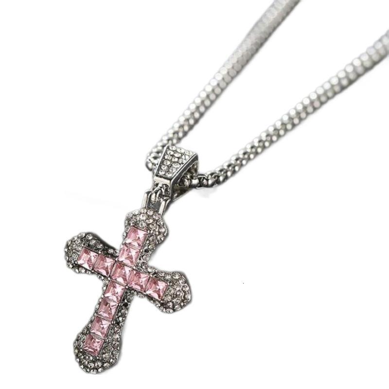 Luxury Brand Designer Jewelry New Style Cross Pendant Necklace With Diamonds, Autumn And Winter Long Sweater Chain, Street Hip-Hop Necklace Wholesale - view 6