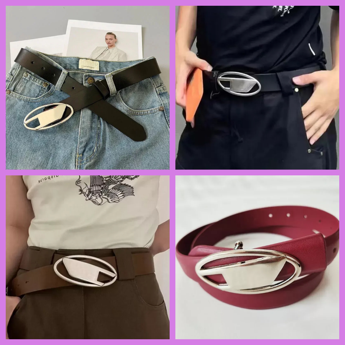 New vintage Men Women Belt Sier Buckle D Letter Unisex Versatile Gaanized Old Buckle Decorati Man Jeans Female Skirt Belts 2.8cm Cintura