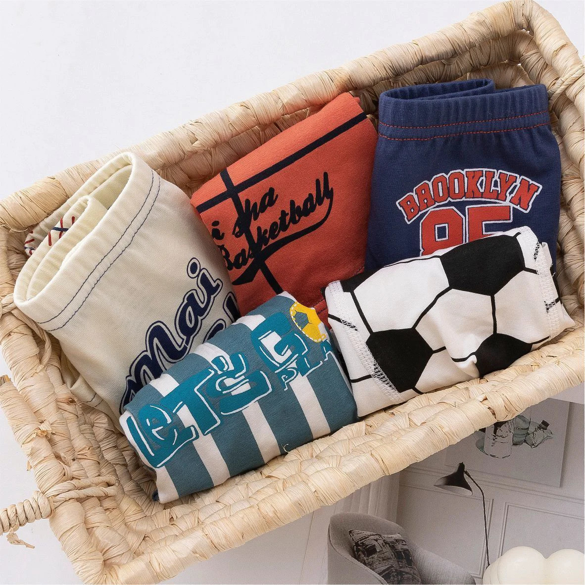 Childrens underwear cotton boxer shorts for boys and teenagers 5pack 260311