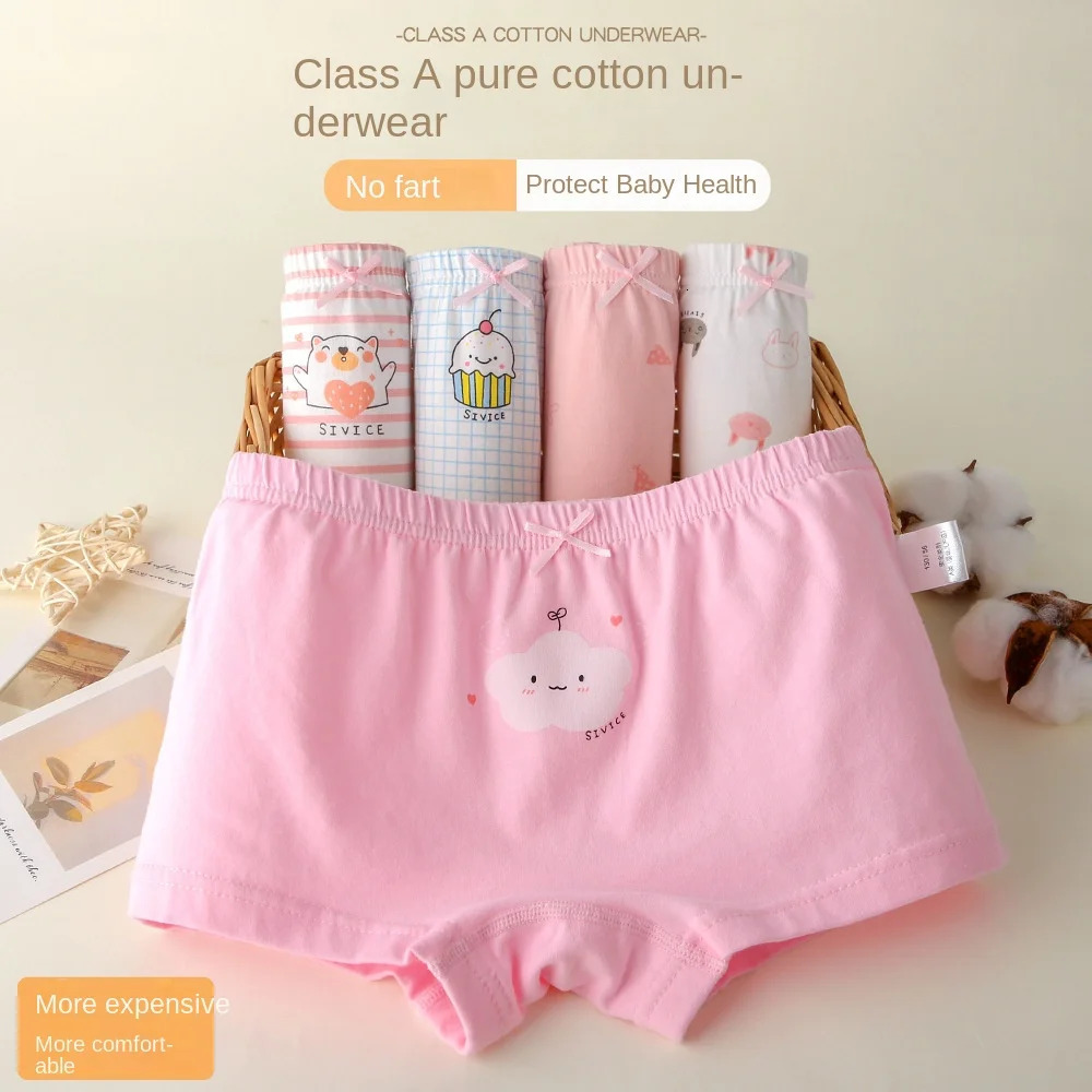 38 year old childrens underwear womens pure cotton cartoon boxer 260311