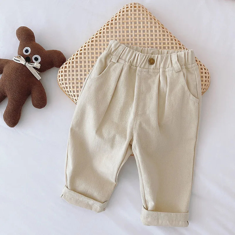 MILANCEL 2026 Spring Autumn Solid Kids Boys Straight Pants Fashion Children Clothing Trousers Brief Jeans for 16 Years 260311