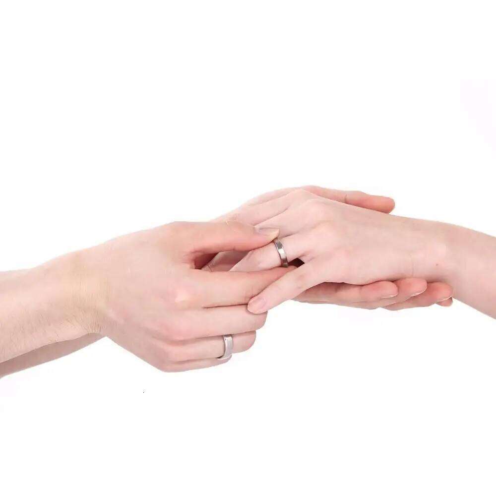 Kolmnsta 4/6/8mm Brushed Titanium Ring Men Silver Color Male Female Wedding Band Engagement Rings Classic Women Fashion Jewelry H260312