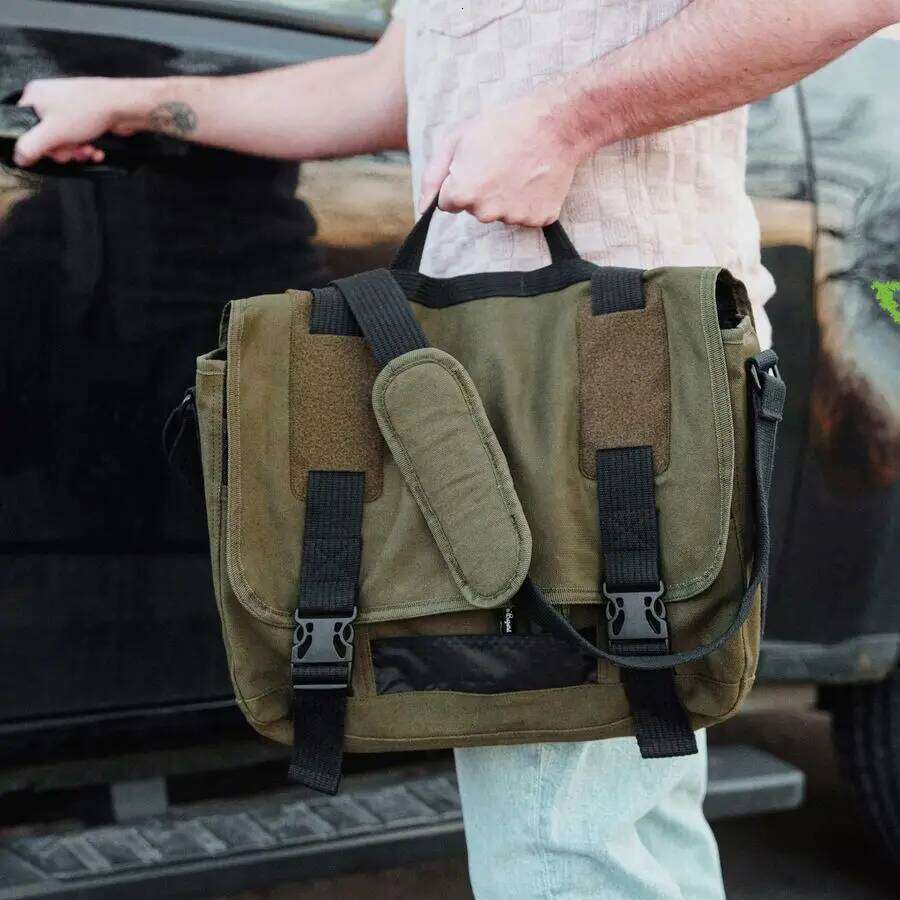 Premium Messenger with Laptop Compartment Canvas Bag Fits up to 17 Laptops