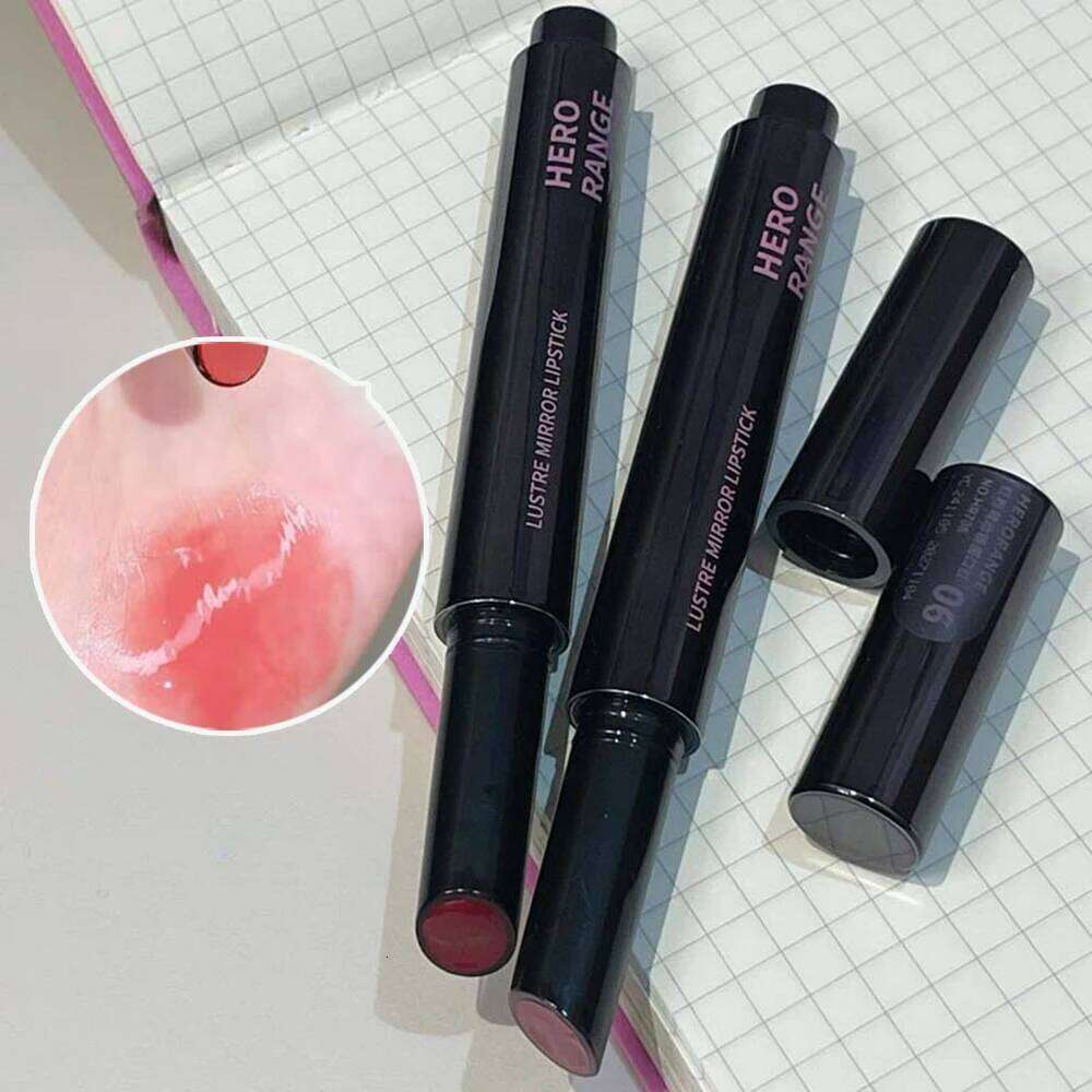HERORANGE Push-button Mirror Moisturizing Long-lasting Lip Glaze Lipstick W260311