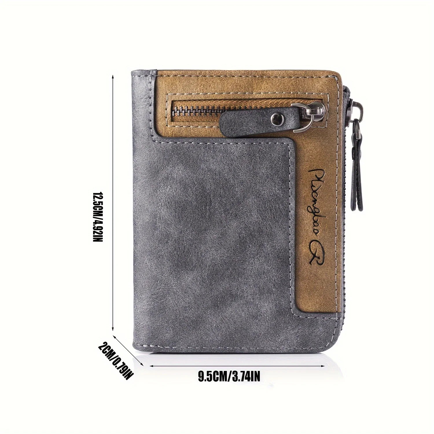 Mens Retro Short Wallet Multifunctional Fashion Zipper PU Leather Coin Purse High Quality Credit Card Holder Ideal Gift For Men 260304