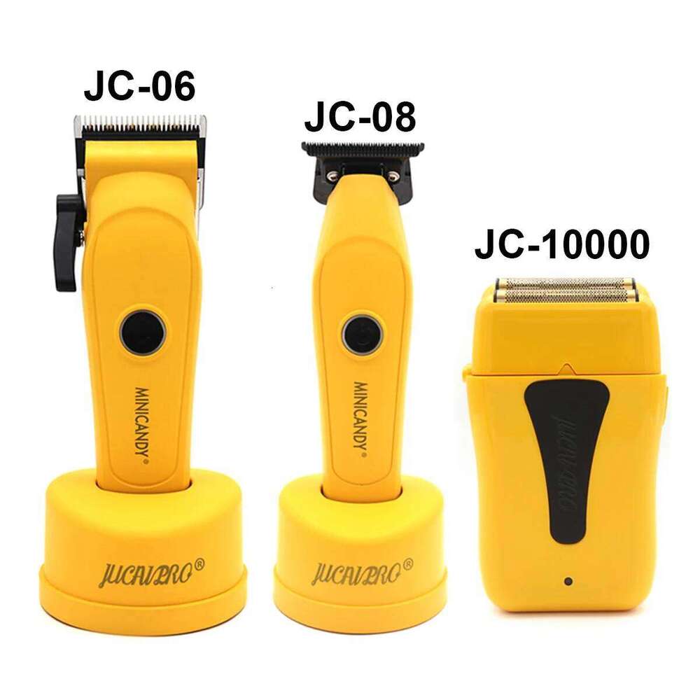 JUCAI Professional Clipper Kit for Men with Brushless Motor DLC Blade 10000RPM With Base Charger Barber Hair Cutt Machines C260312