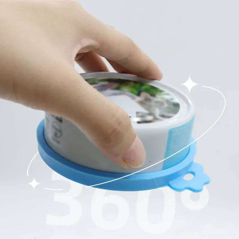 2pcs/set Reusable Pet Dogs Cats Food Can Cover Silicone 26Y0312