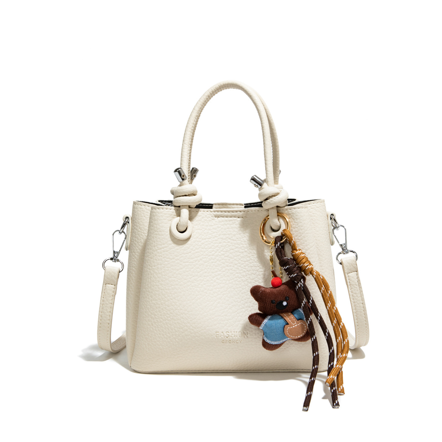 Commuter soft leather texture large capacity women's bucket bag new solid color multifunctional shoulder bag crossbody bag designer bag