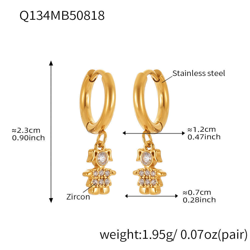 Personalized Fashion Earrings Mini Round Zircon Clips For Women, European And American Ear Piercing Jewelry, Factory Wholesale