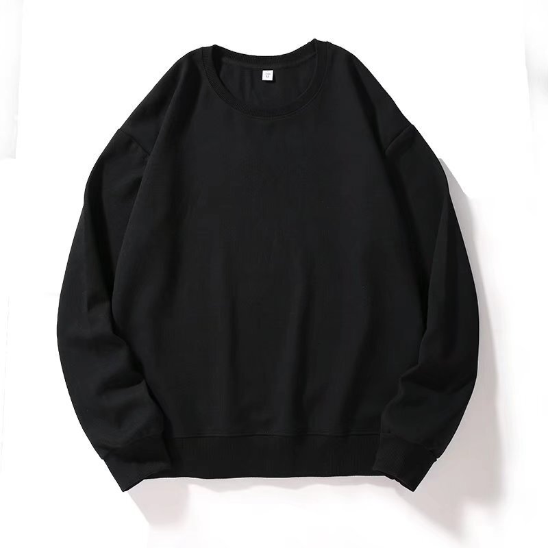 Spring And Autumn Designer Hoodie Thin Round-neck Pullover Long-sleeve Plain Solid Color Sweatshirt Loose Casual Unisex Logo Base Shirt
