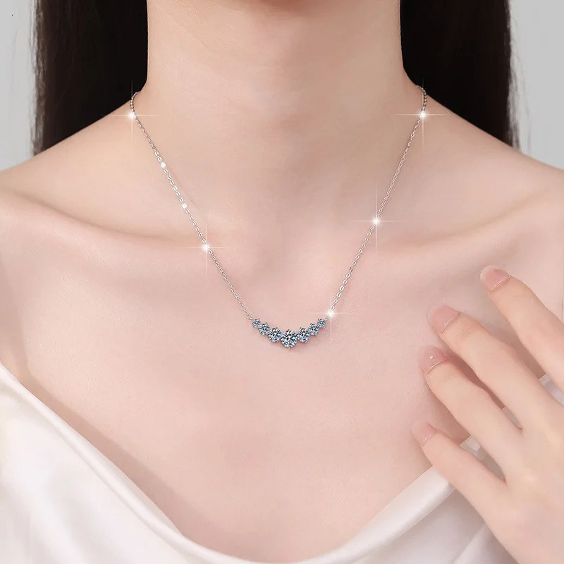 925 Sterling Silver Necklace Pendant for Women Wedding Jewelry Fine Accessories Fashion Party Gifts 260311