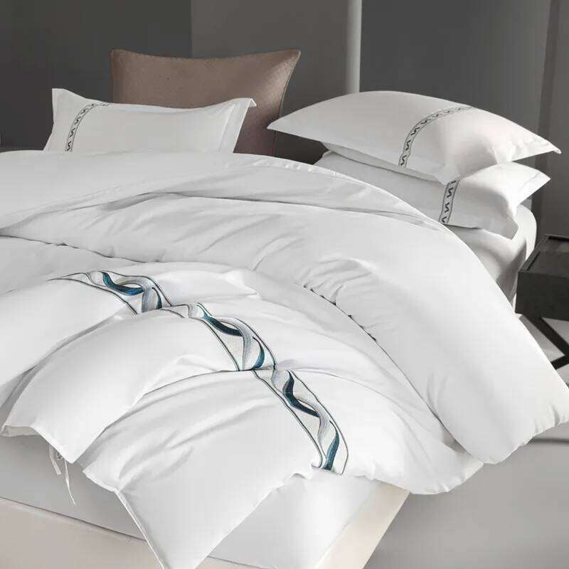 White Hotel Set Twin Double Queen King 3Pcs Microfiber Bedding Collection Soft Breathable Duvet Cover Pillowcases H260312