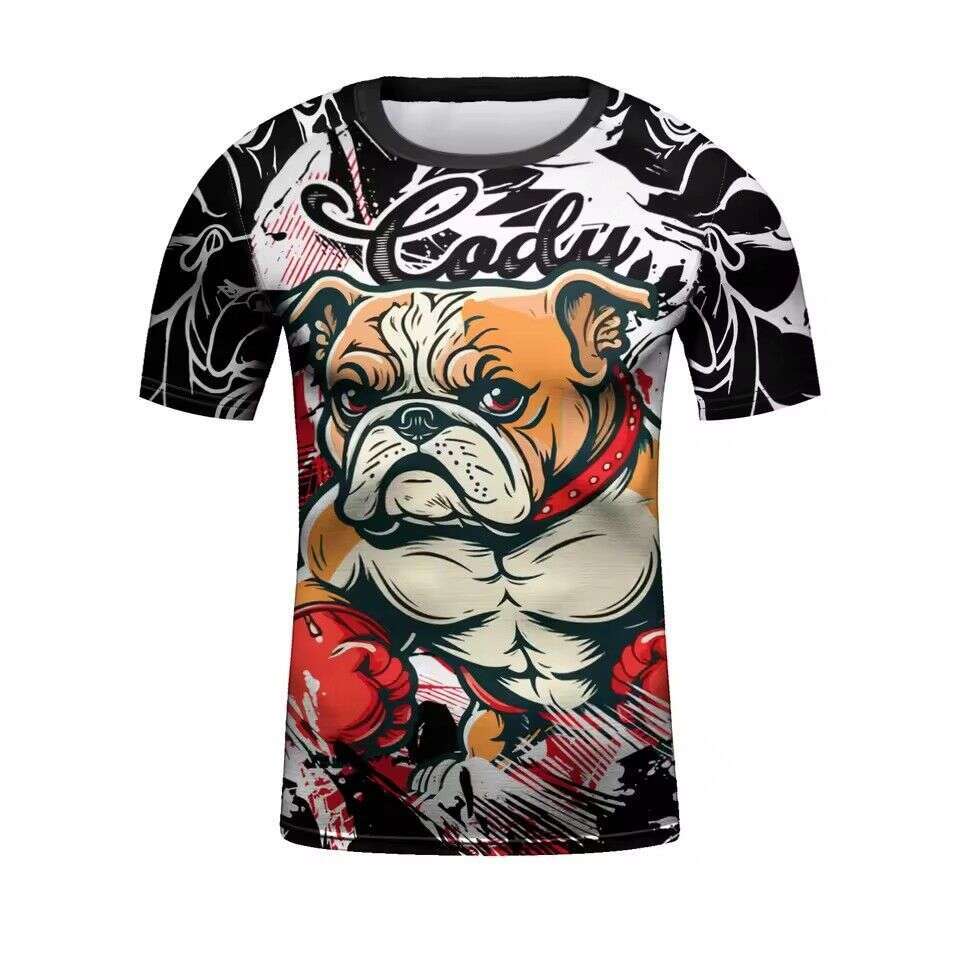 2026 New Men's Animal Print Exquisite Pattern Quick-Dry Breathable Versatile Fitness Sports T-Shirt WKERSIY