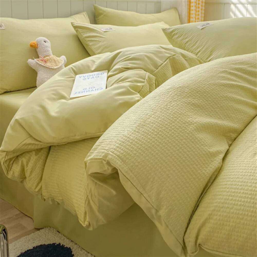 Huafu Ge Washed Four Piece Set, Non All Pure Cotton Bedding, Bed Sheets, Duvet Covers, Bedding Products H260312