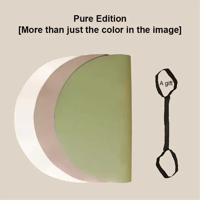 Thick 5mm Pu Curve Arch Oval Shape Matt PU Natural Rubber Oval Yoga Mat with Custom M260312