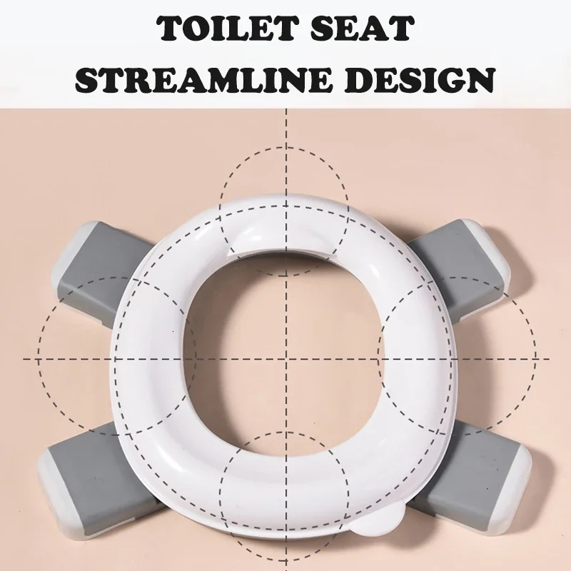 3 in 1 Travel Toilet Seat Foldable Blue Children Potty With Bags Baby Pot Portable Silicone Training 260311