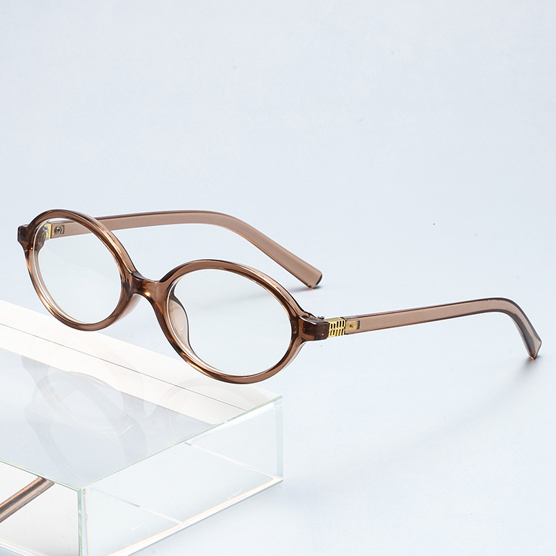 New Eyeglass Nerd Myopia Oval Flat Small Retro Korean Style Plain Glasses Frame for Women