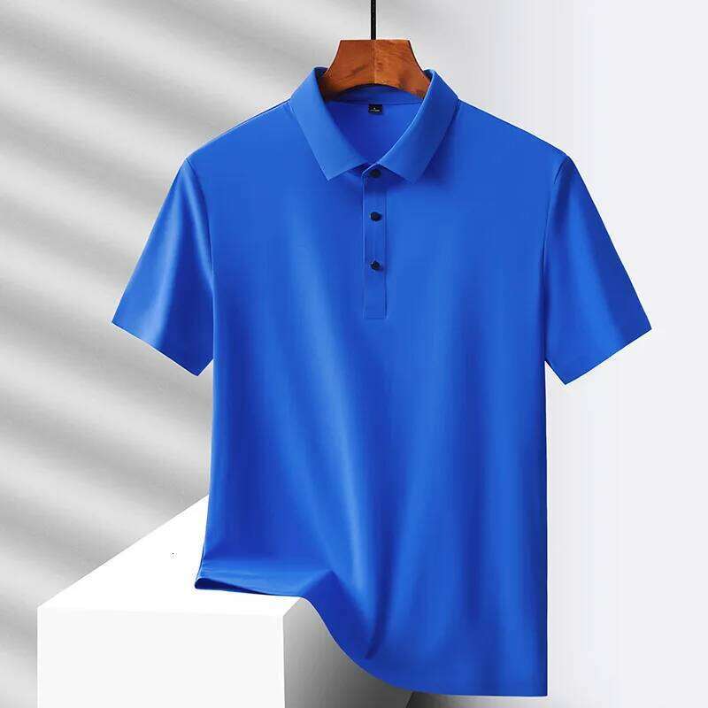 Selected popular nylon fabric, dad's clothing, middle-aged men's short sleeved T-shirt, summer ice silk quick drying, mid 26H0312