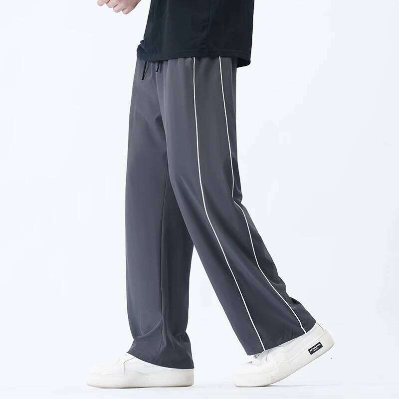 Summer Men Sweatpants Joggers Straight Pants Neutral Breathable Loose Outdoor Quick Drying Fabric Fitness pants Casual Trouser