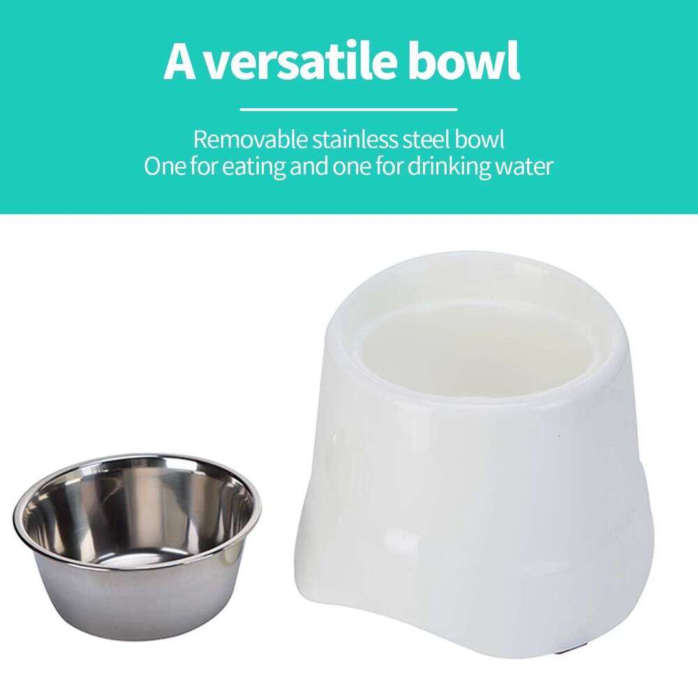 1PC High-top Stainless Steel Food Dog Small And Medium-sized High-footed Bowl, Suitable For Tall Pets 26Y0312