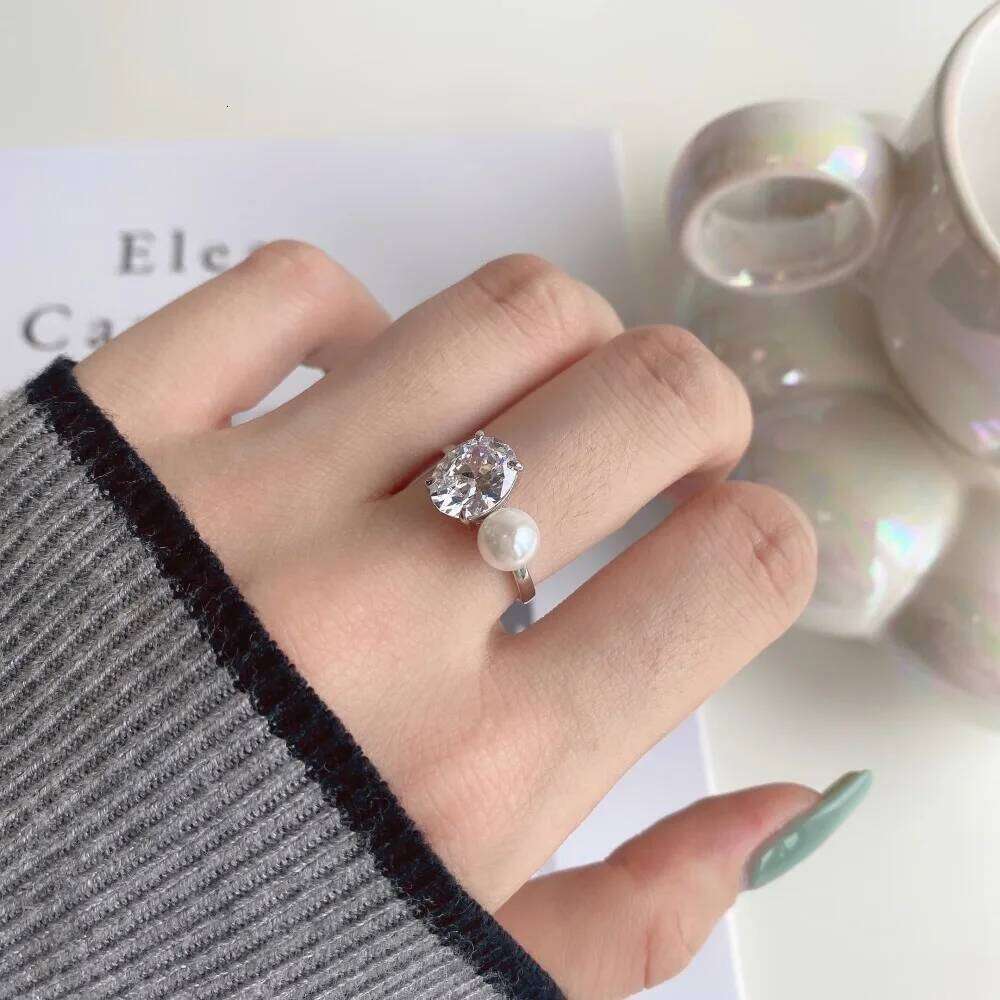 Design 5A Zirconia 925 Sterling Silver And Pearl Rings Designer Cz Stone Handmade Ring Supplier India Jewelry For Women H260312