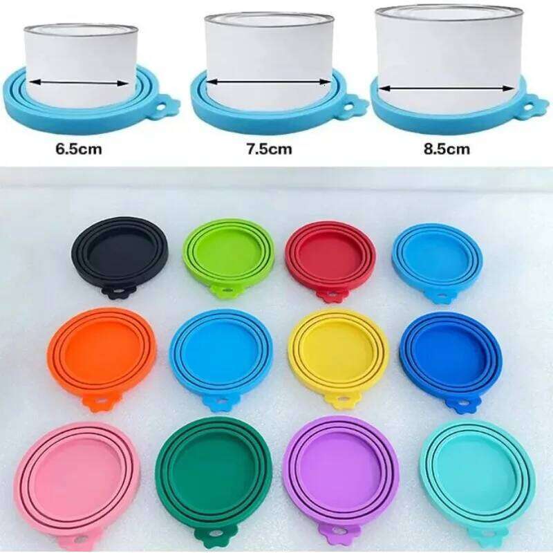 Reusable Silicone Can Fresh-keeping with Spoon Sealing Cat and Dog Food Storage Tank Cover Pet Supplies 26Y0312
