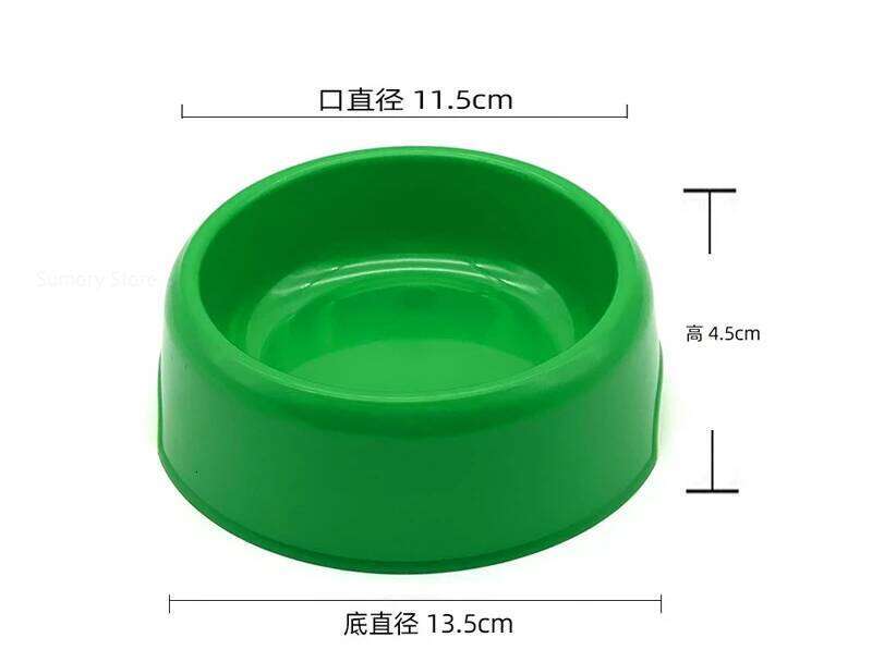 Solid Color Plastic Cat Round Single Bowl Thickened Eco-Friendly Pet Supplies Dog Accessories 26Y0312