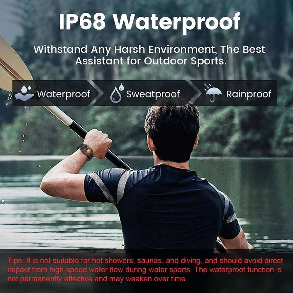 LAXASFIT New Watch with Calling Health Monitoring IP68 Water Resistance Smart Notifications Voice Assistant