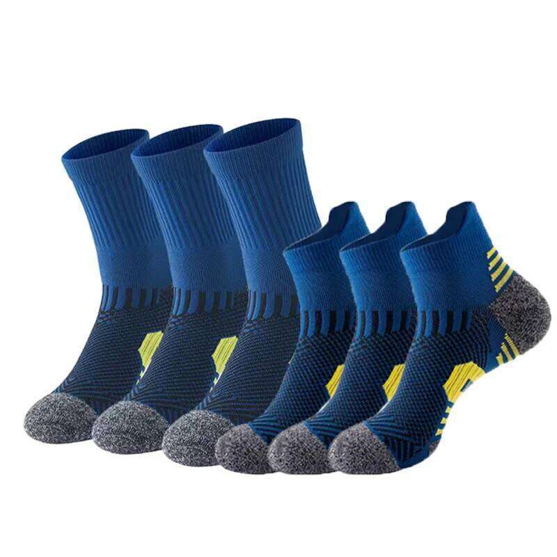 3/5/6Pairs Men's Sport Breathable Outdoor Running Basketball Training Short Tube Socks For Men Z260312