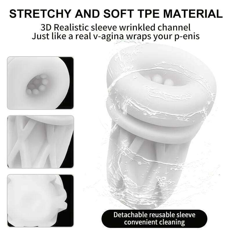 Blowjob Male Automatic Sucking Masturbator Penis Pump Vibration Tool Telescopic Maturbation Cup Real Oral Vagina Sex Toy for Men Z260312