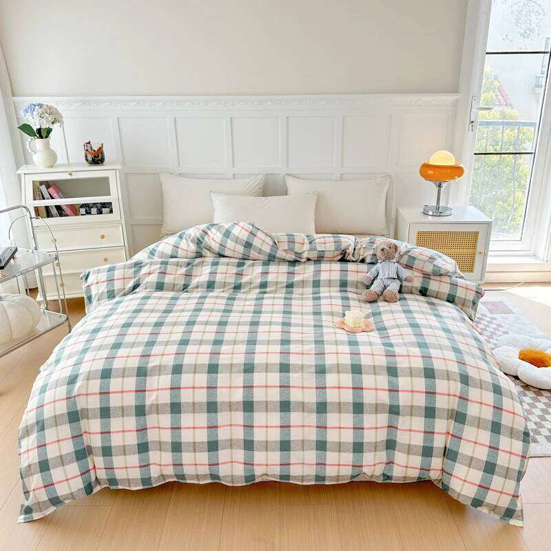 1pc 100% Pure Cotton Duvet Queen/King Size Striped Quilt Double housse de couette Single Bed Cover for Kids H260312
