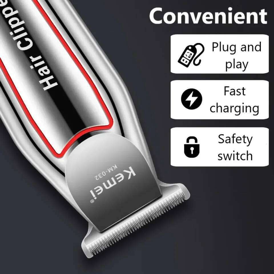 Kemei Clipper Men Cordless Beard Trimmer Trimmers Set Shaver Hair Cutting Machine Clippers for Barber KM-032 C260312