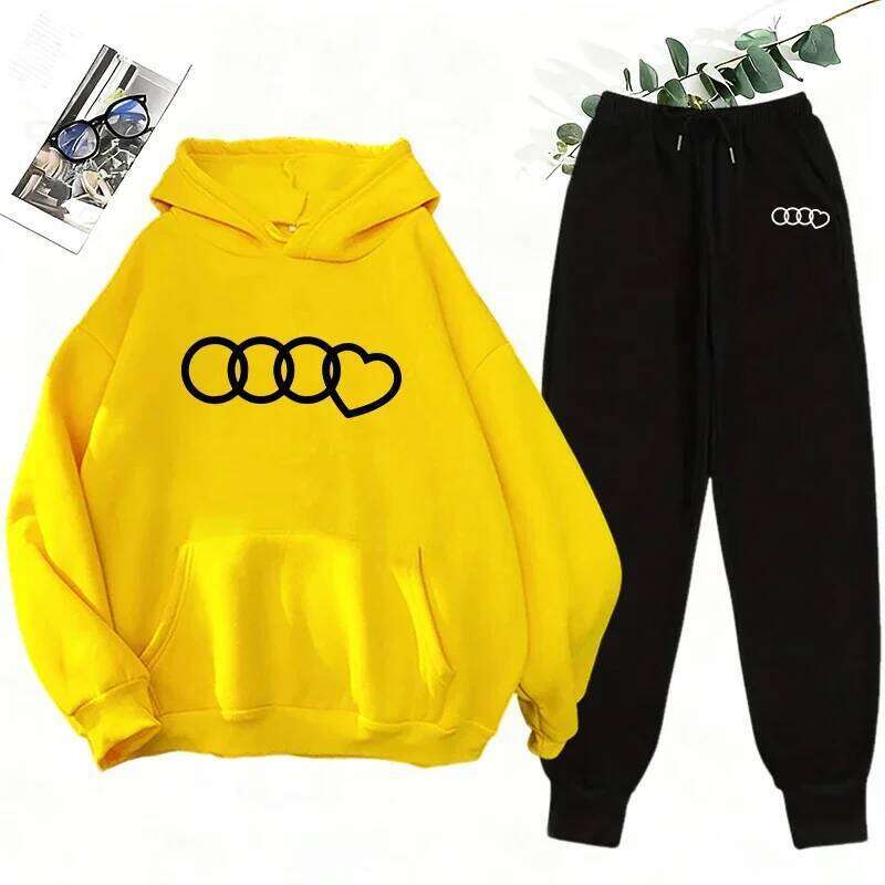 2025 New Arrival Women's Sweatshirt Jogger Pants Urban Fashion Casual Tracksuit Autumn Winter Home Outdoor Comfort Warm Outfits C260312