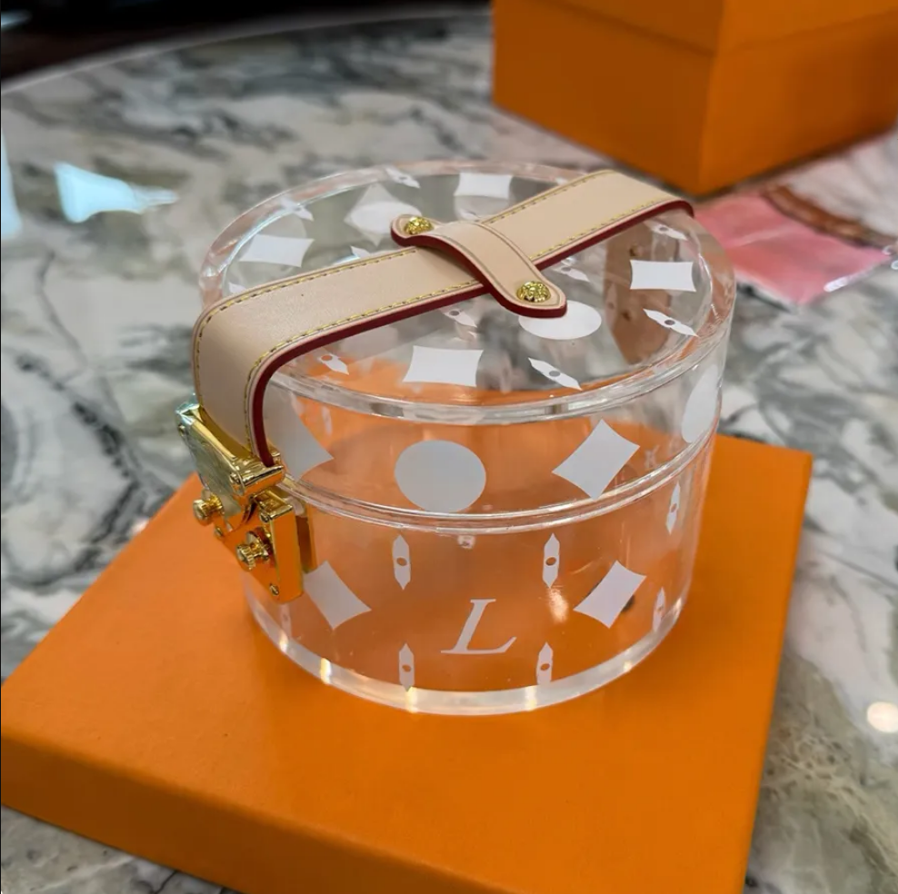 Jewelry Box Watch Jewelry Box Transparent Fashion Watch Box Key Stationery Jewelry And Other Valuable Items Can Be stored Canvas Stained Leather Comes With Scarves
