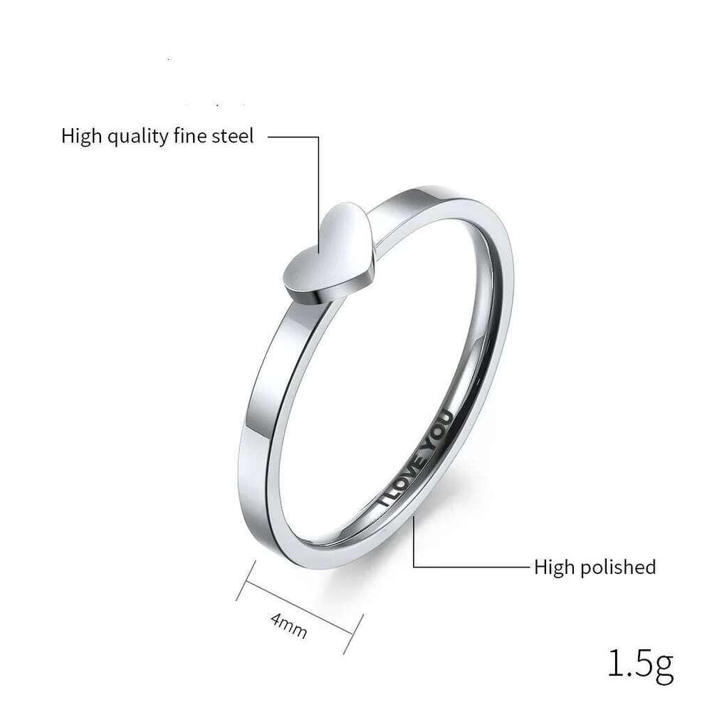 4/6mm Stainless Steel rs Couple's Men Women Wedding Small Rings Silver Color Valentine's Day Gift size 5 6 7 8 9 10 11 12 H260312